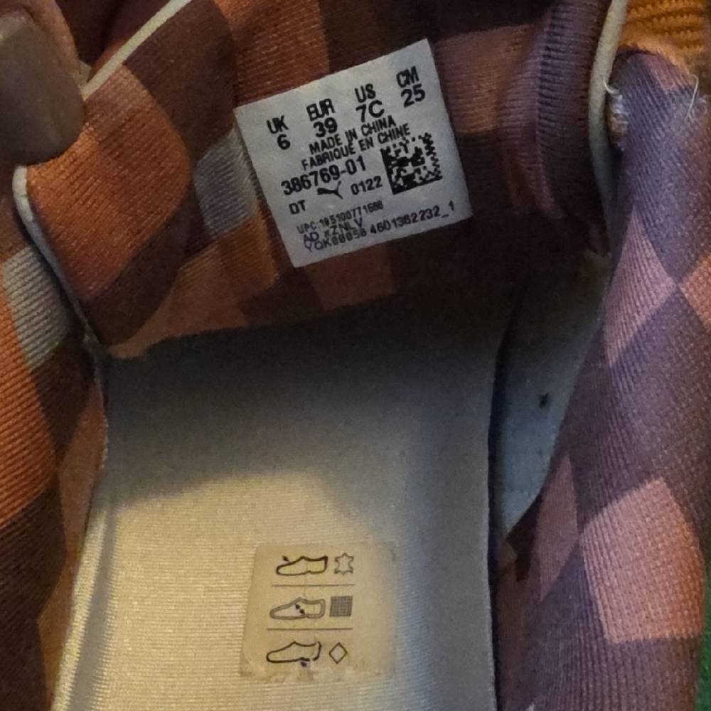 Puma Kids Sneakers - Pink and Orange Checkered